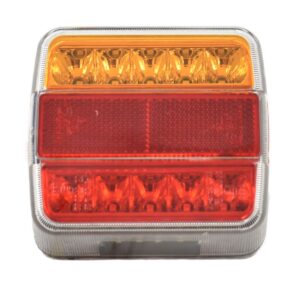 Taillight universal (led) Dimensions: Length: 105mm Width: 100mm Height: 40mm Extra info: City light / Brake light / Indicator light / License plate light Without seeds!