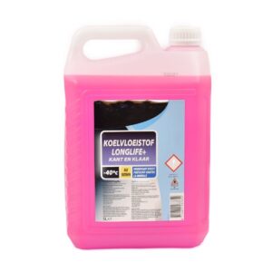 COOLANT 5 LITER mini tractors Iseki Kubota Mitsubishi Shibaura Hinomoto Yanmar Extra info: Capacity: 5 liters Ready to use Prevents rust and corrosion Up to -40C Mixable with other coolants